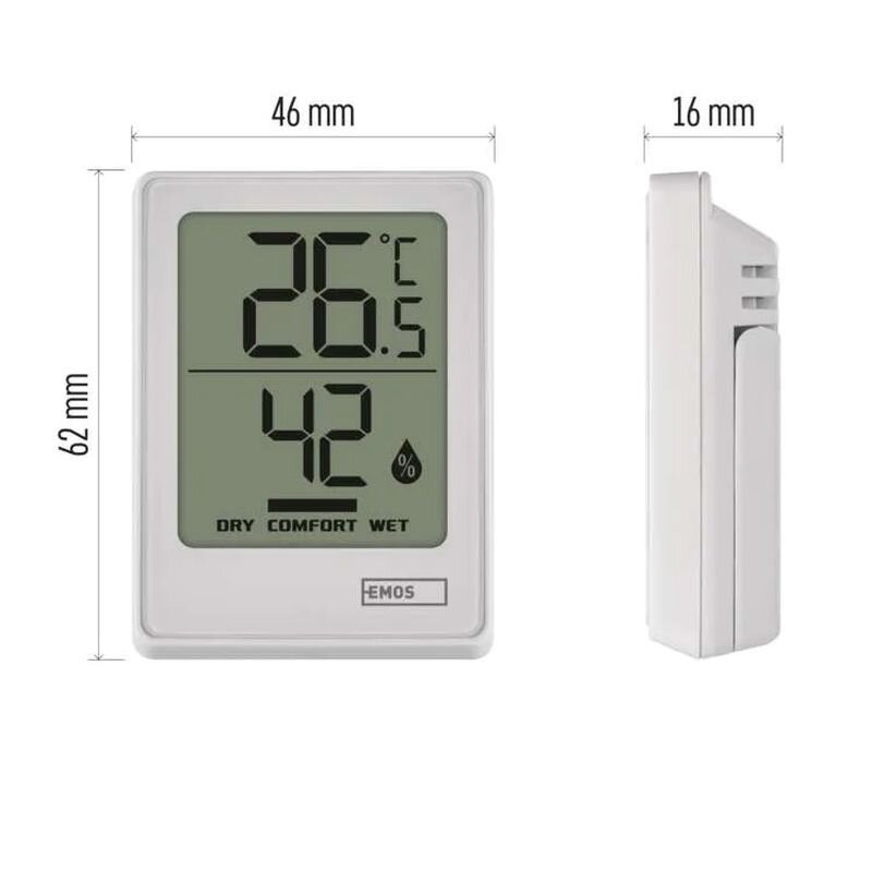 Skaitmeninis termometras-higrometras E0345 kaina ir informacija | Meteorologinės stotelės, termometrai | pigu.lt