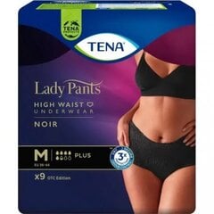 Трусики-подгузники для взрослых женские Tena Lady Pants Plus Noir M 75-105 см, 9 шт цена и информация | Подгузники, прокладки, одноразовые пеленки для взрослых | pigu.lt