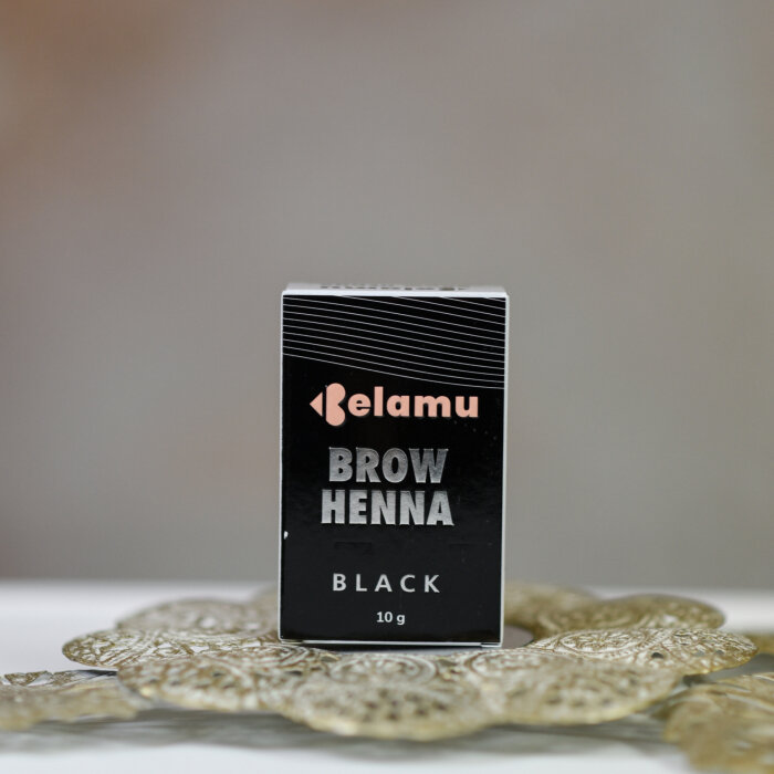 Antakių dažai Belamu Brow Henna, Black, 10 g цена и информация | Antakių dažai, pieštukai | pigu.lt