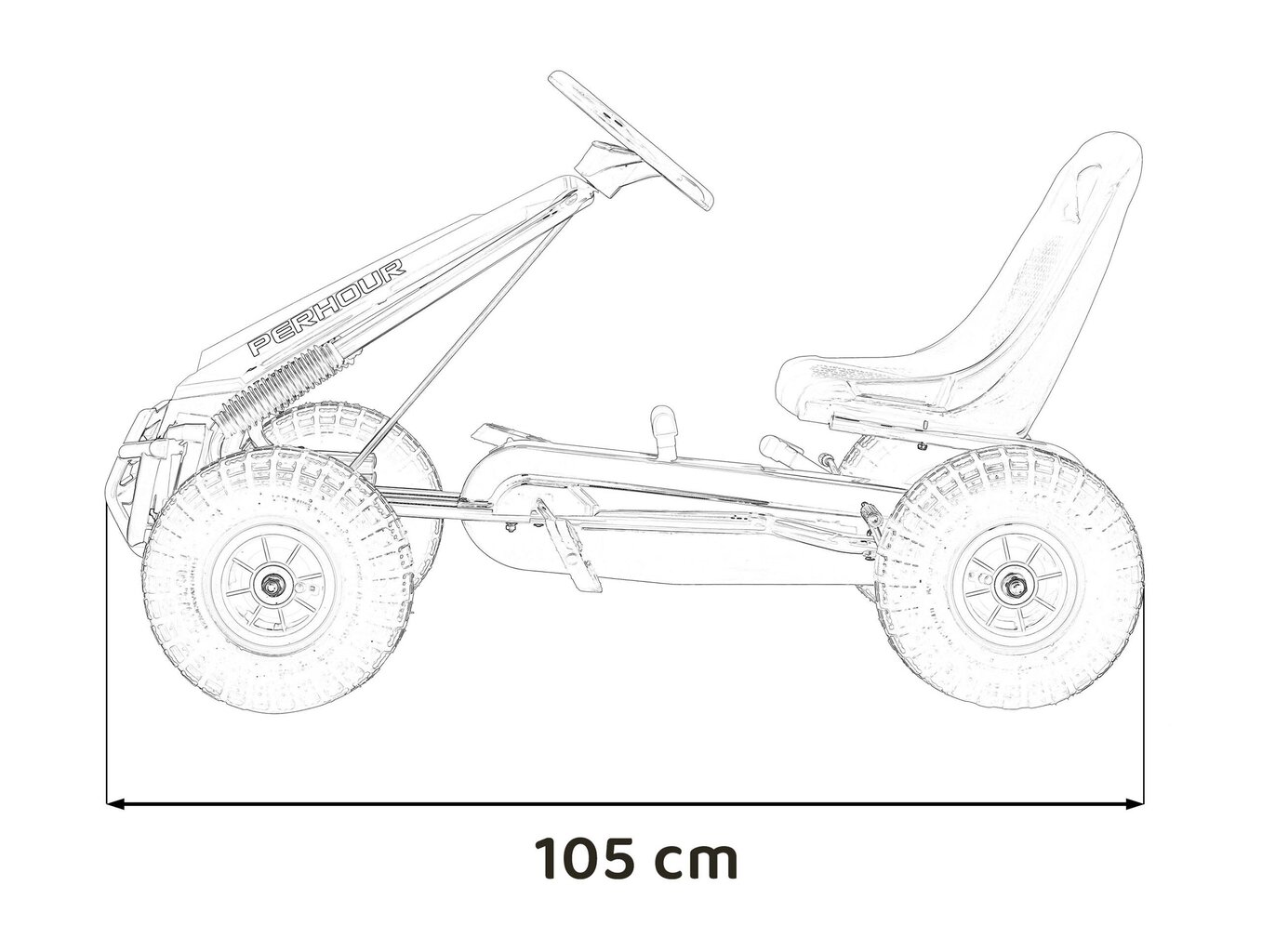 Minamas kartingas Gokart, rožinis kaina ir informacija | Žaislai berniukams | pigu.lt