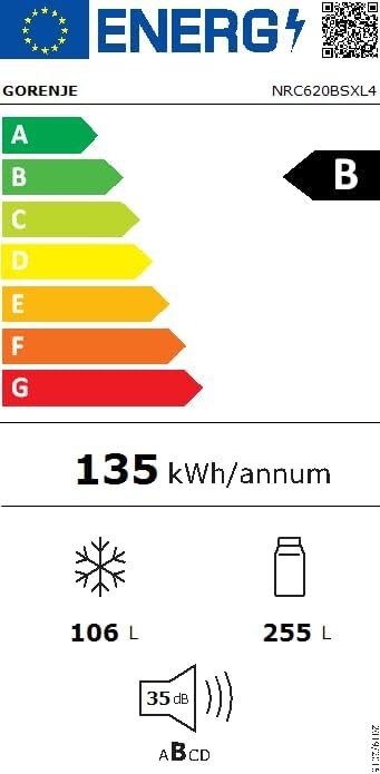 Gorenje NRC620BSXL4 kaina ir informacija | Šaldytuvai | pigu.lt