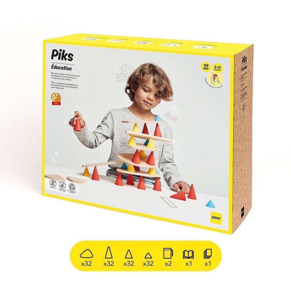Edukacinis žaislas Educational Wooden Building Toy Piks Education Kit цена и информация | Lavinamieji žaislai | pigu.lt