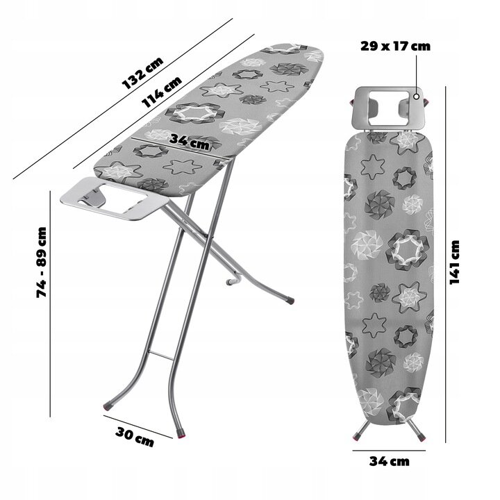 Kadax lyginimo lenta, 114x34 cm kaina ir informacija | Lyginimo lentos | pigu.lt