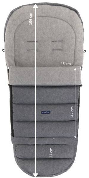 Vežimėlio miegmaišis Zaffiro Grow Up 2.0, Premium Wool Grey/Melange Navy Blue kaina ir informacija | Vežimėlių priedai | pigu.lt