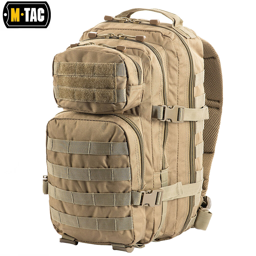 Turistinė kuprinė M-Tac Assault Pack TAN, 20 l kaina ir informacija | Kuprinės ir krepšiai | pigu.lt