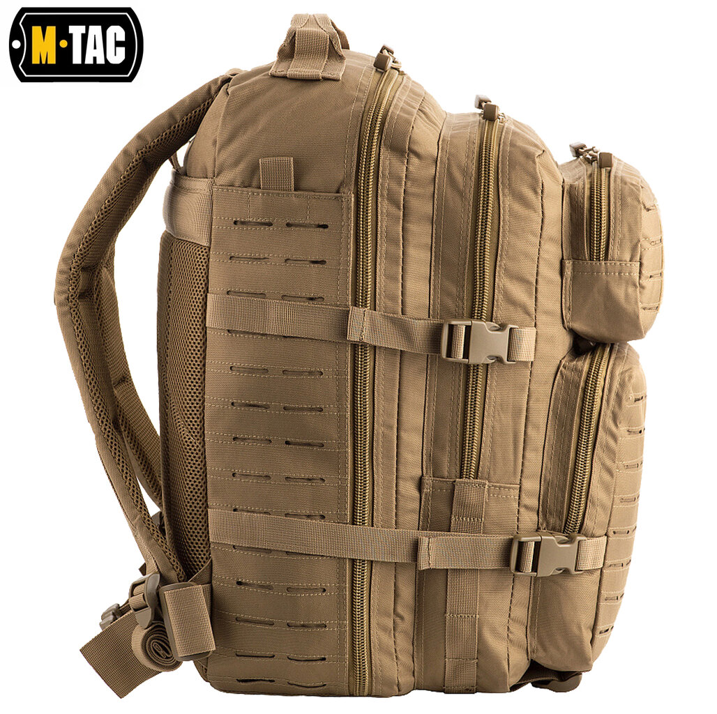 Vyriška turistinė kuprinė M-Tac Large Assault Pack Laser Cut Tan kaina ir informacija | Kuprinės ir krepšiai | pigu.lt