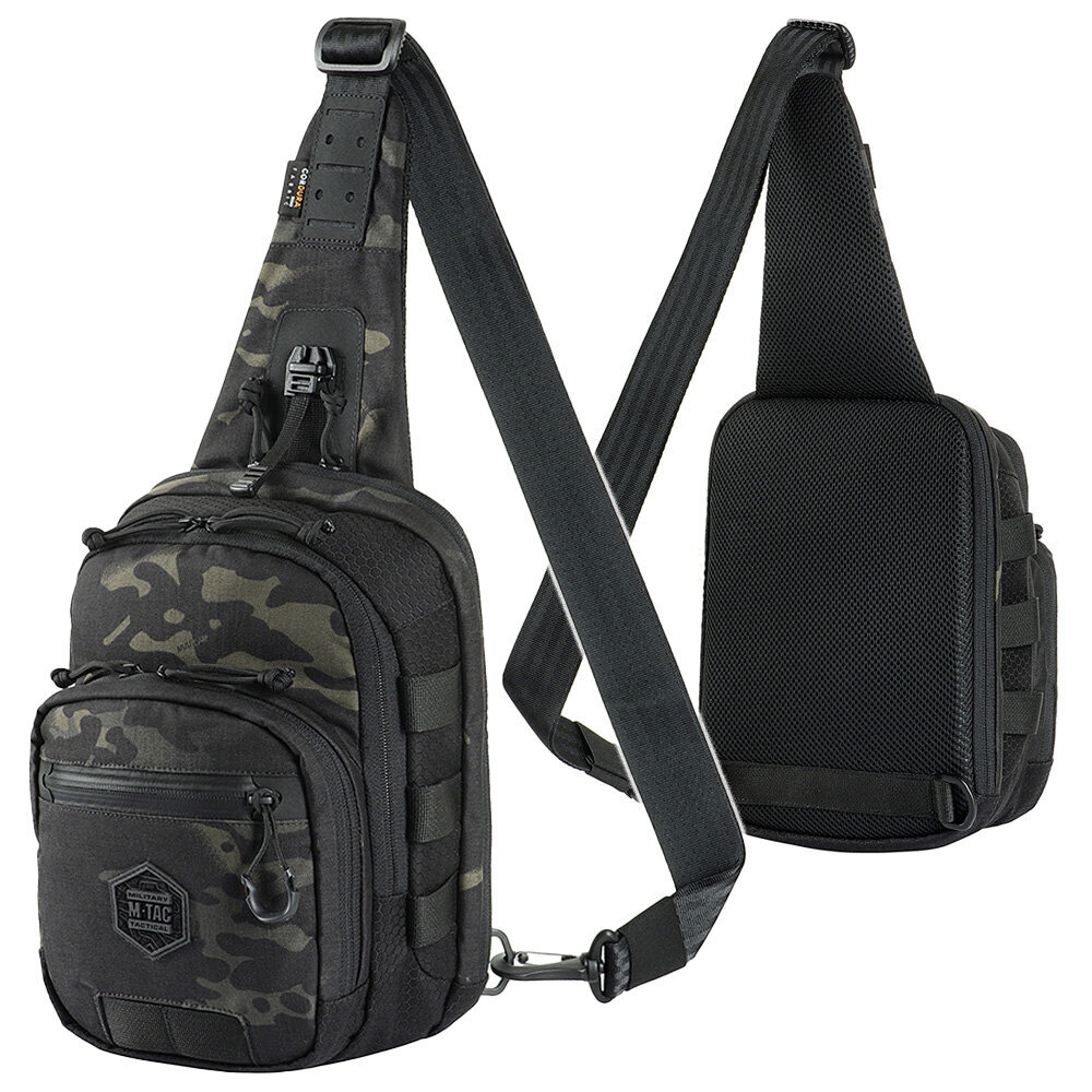 Kuprinė M-Tac Cross Slim Hex Multicam, juoda kaina ir informacija | Kuprinės ir krepšiai | pigu.lt