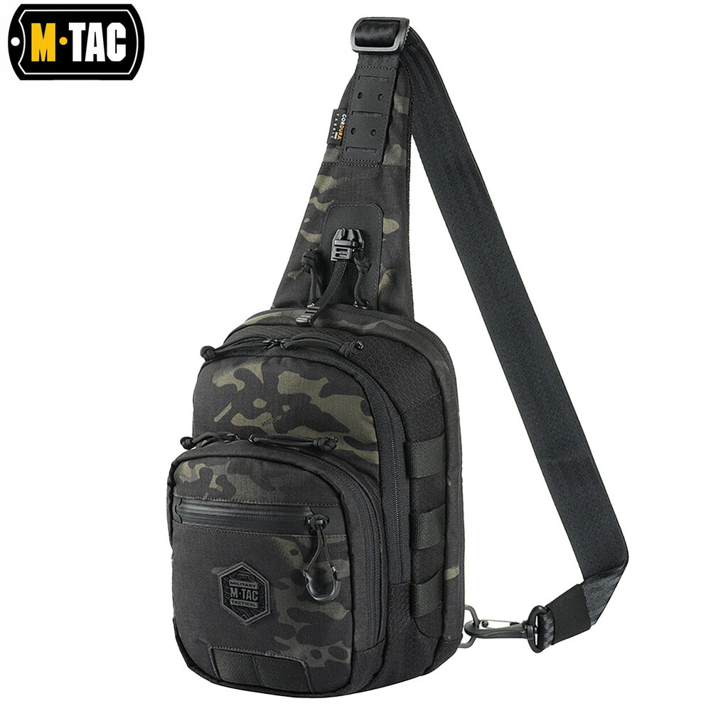 Kuprinė M-Tac Cross Slim Hex Multicam, juoda kaina ir informacija | Kuprinės ir krepšiai | pigu.lt