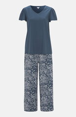 Cellbes moteriška pižama SUSANNE, jūros mėlyna-gėlėta kaina ir informacija | Naktiniai, pižamos moterims | pigu.lt