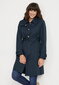 Cellbes moteriškas paltas TRINITY, tamsiai mėlynas kaina ir informacija | Paltai moterims | pigu.lt