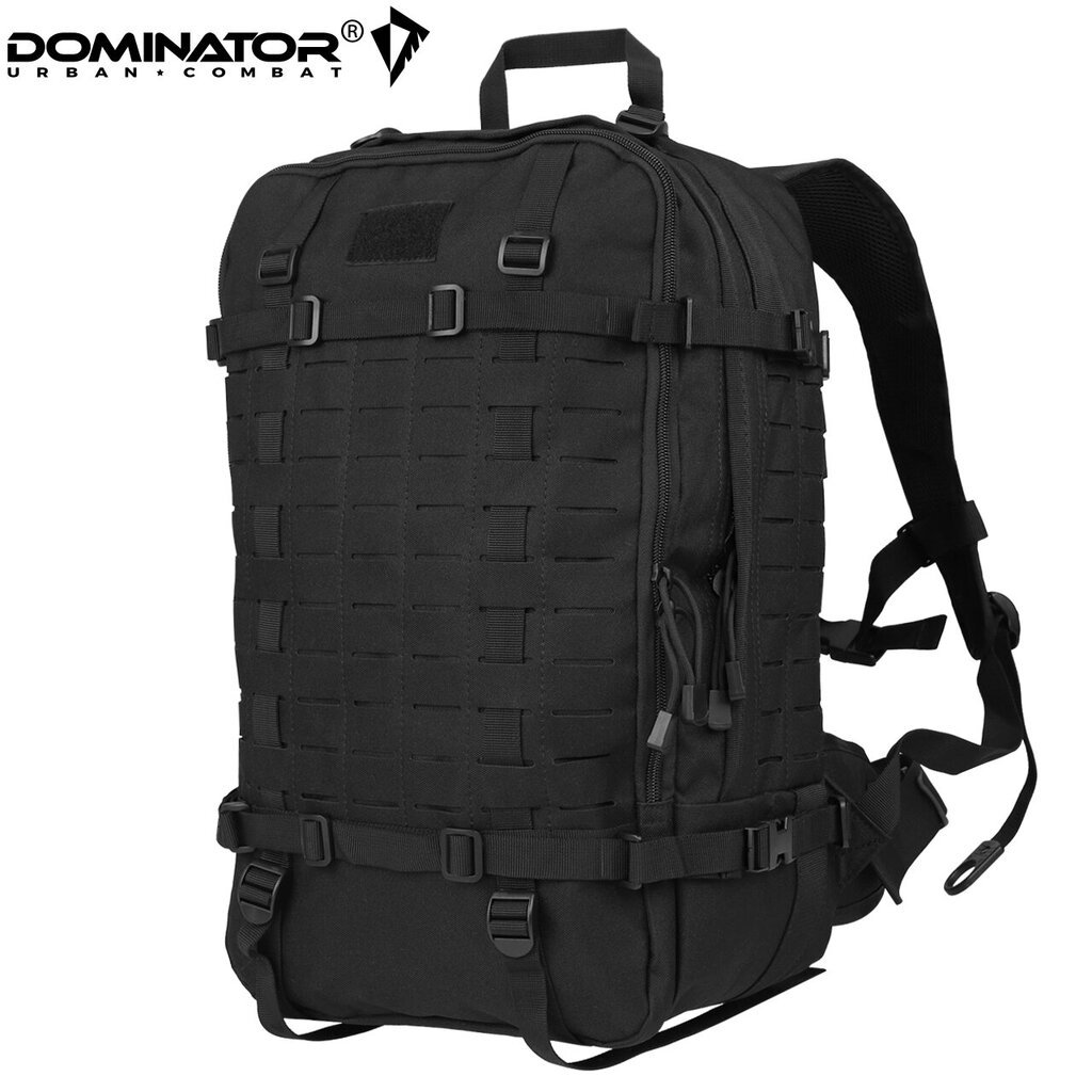 Turistinė kuprinė Dominator Urban Combat Defender Laser Cut 45L, juoda цена и информация | Kuprinės ir krepšiai | pigu.lt