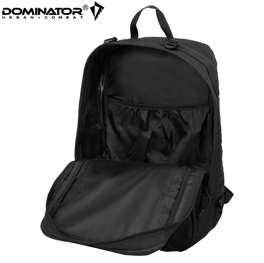 Turistinė kuprinė Dominator Urban Combat Defender Laser Cut 45L, juoda kaina ir informacija | Kuprinės ir krepšiai | pigu.lt