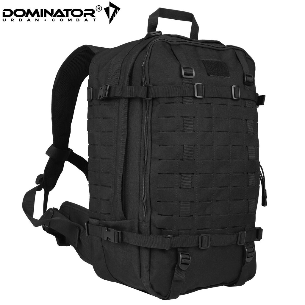 Turistinė kuprinė Dominator Urban Combat Defender Laser Cut 45L, juoda цена и информация | Kuprinės ir krepšiai | pigu.lt