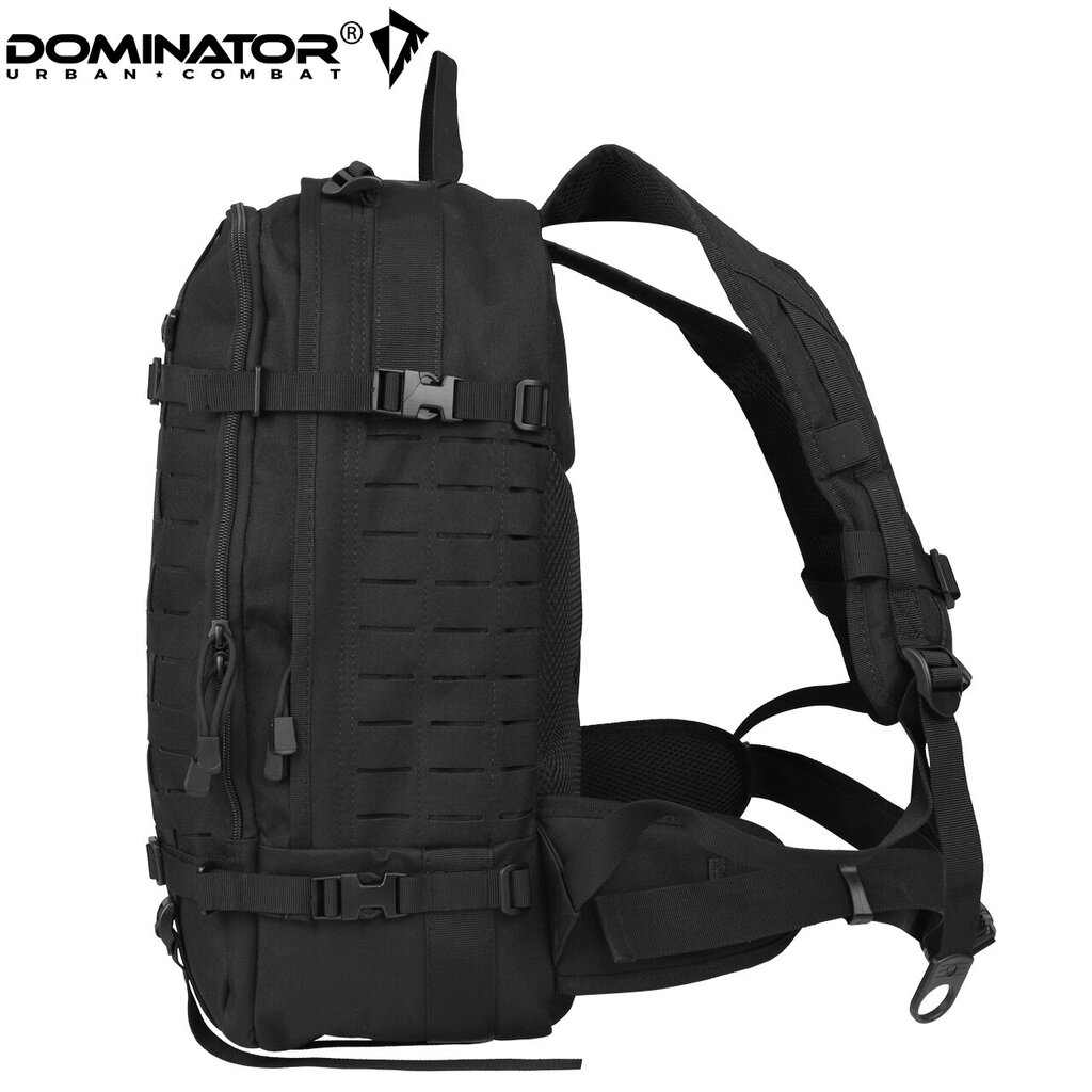 Turistinė kuprinė Dominator Urban Combat Defender Laser Cut 45L, juoda kaina ir informacija | Kuprinės ir krepšiai | pigu.lt