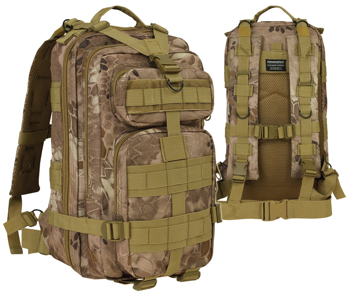 Turistinė kuprinė Dominator Urban Combat Shadow 30L, ruda kaina ir informacija | Kuprinės ir krepšiai | pigu.lt