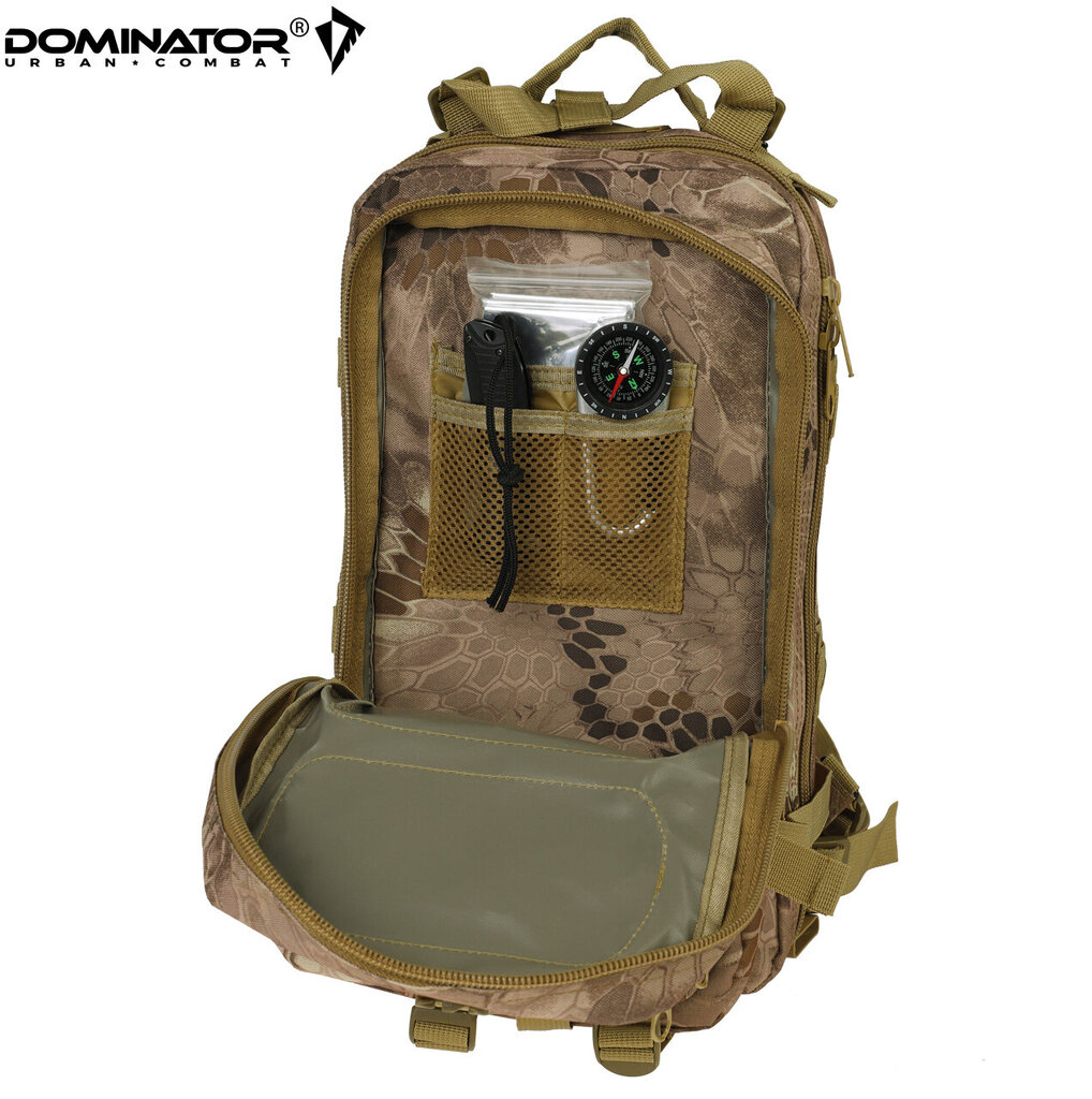 Turistinė kuprinė Dominator Urban Combat Shadow 30L, ruda kaina ir informacija | Kuprinės ir krepšiai | pigu.lt