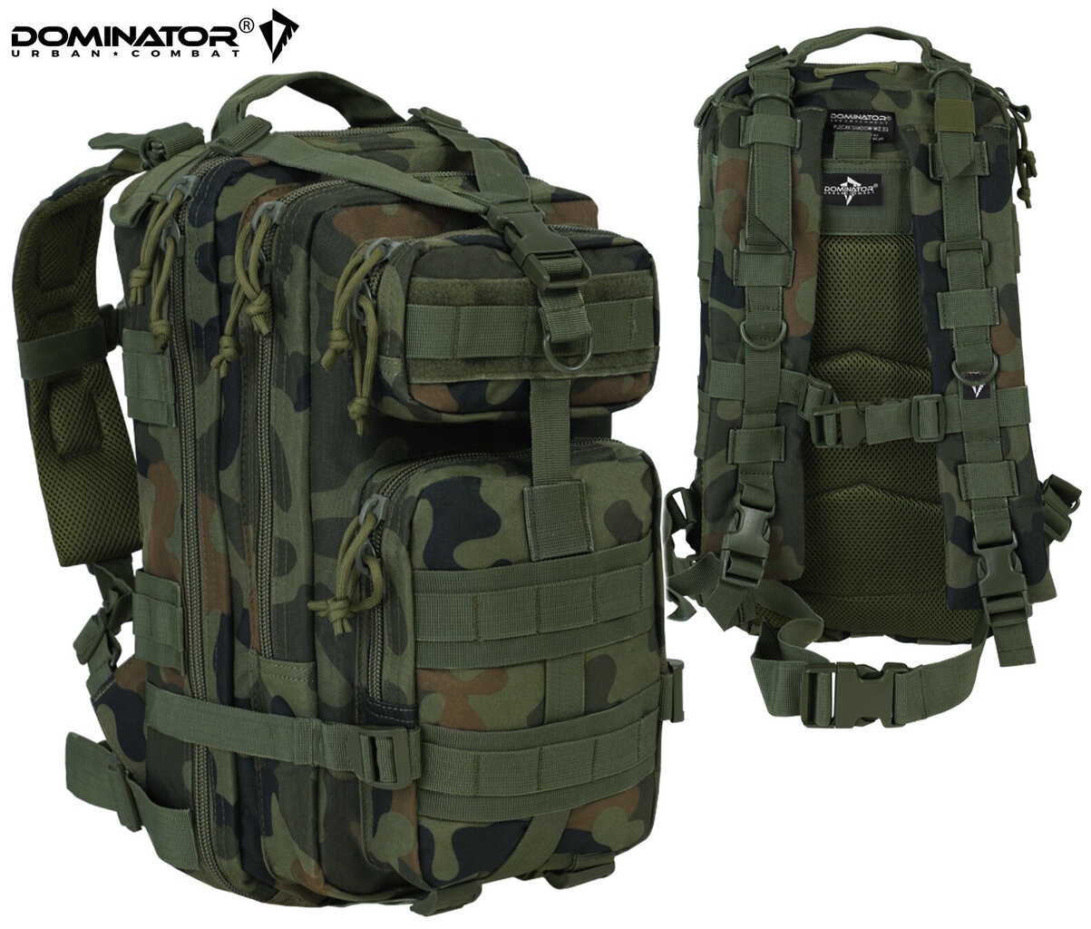 Turistinė kuprinė Dominator Urban Combat Shadow 30 L WZ.93, žalia kaina ir informacija | Kuprinės ir krepšiai | pigu.lt