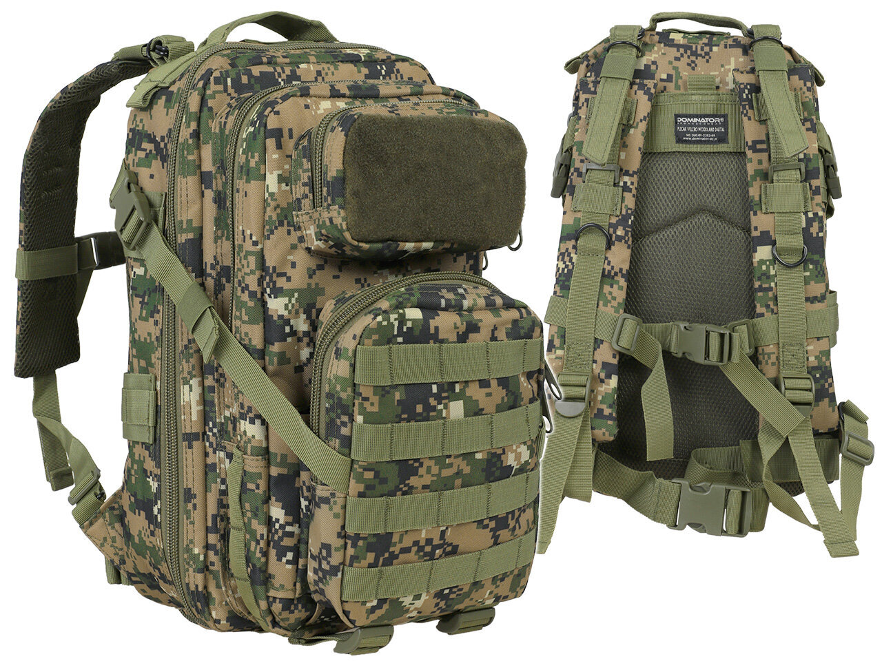 Turistinė kuprinė Dominator Urban Combat velcro 30L, žalia kaina ir informacija | Kuprinės ir krepšiai | pigu.lt