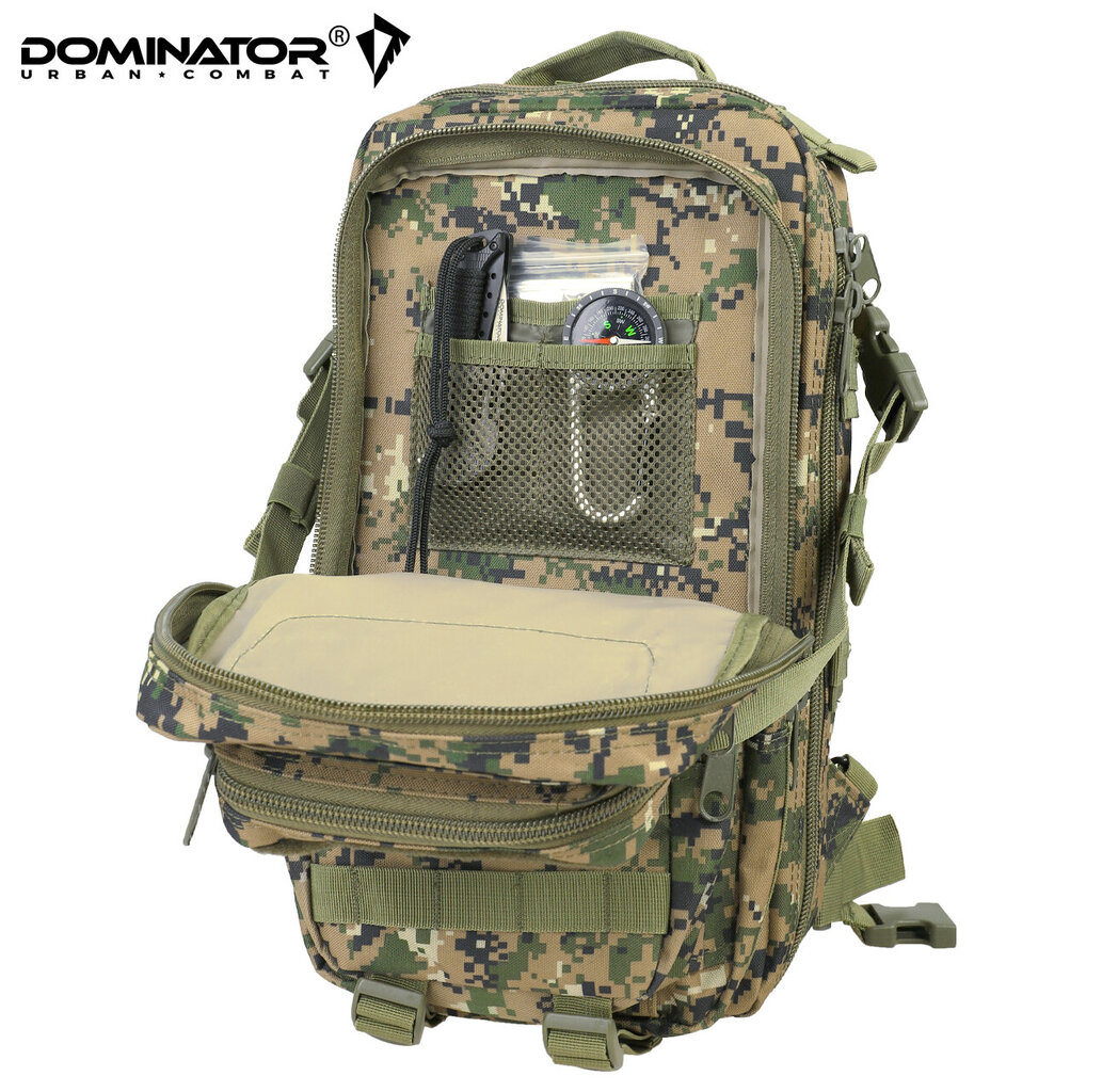 Turistinė kuprinė Dominator Urban Combat velcro 30L, žalia kaina ir informacija | Kuprinės ir krepšiai | pigu.lt