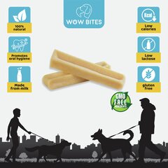 Wow Bites натуральная косточка из сыра для собак, M, 3 шт., 225 г цена и информация | Лакомства для собак | pigu.lt