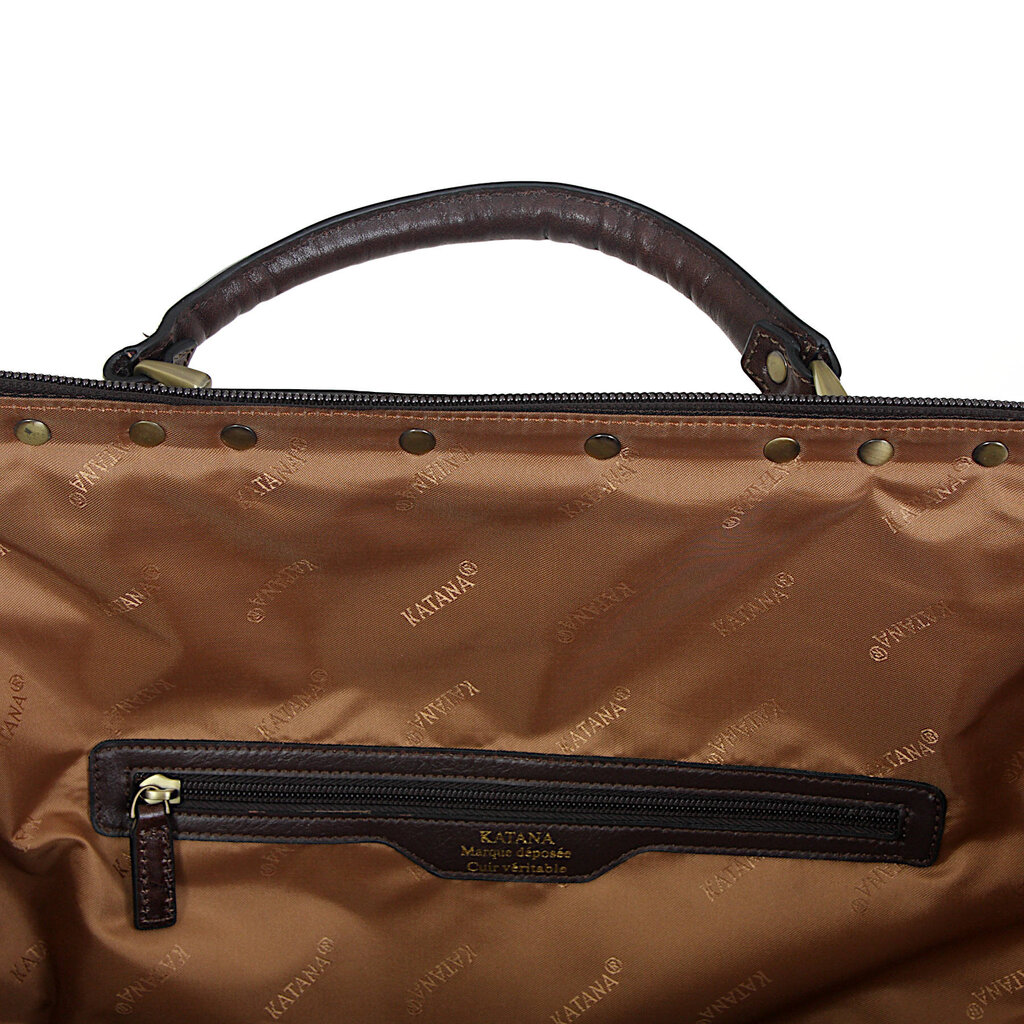 Odinis kelioninis krepšys Katana, tamsiai rudas kaina ir informacija | Lagaminai, kelioniniai krepšiai | pigu.lt