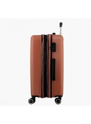 Vidutinis lagaminas Jump Stripe-Band, M, rudas kaina ir informacija | Lagaminai, kelioniniai krepšiai | pigu.lt