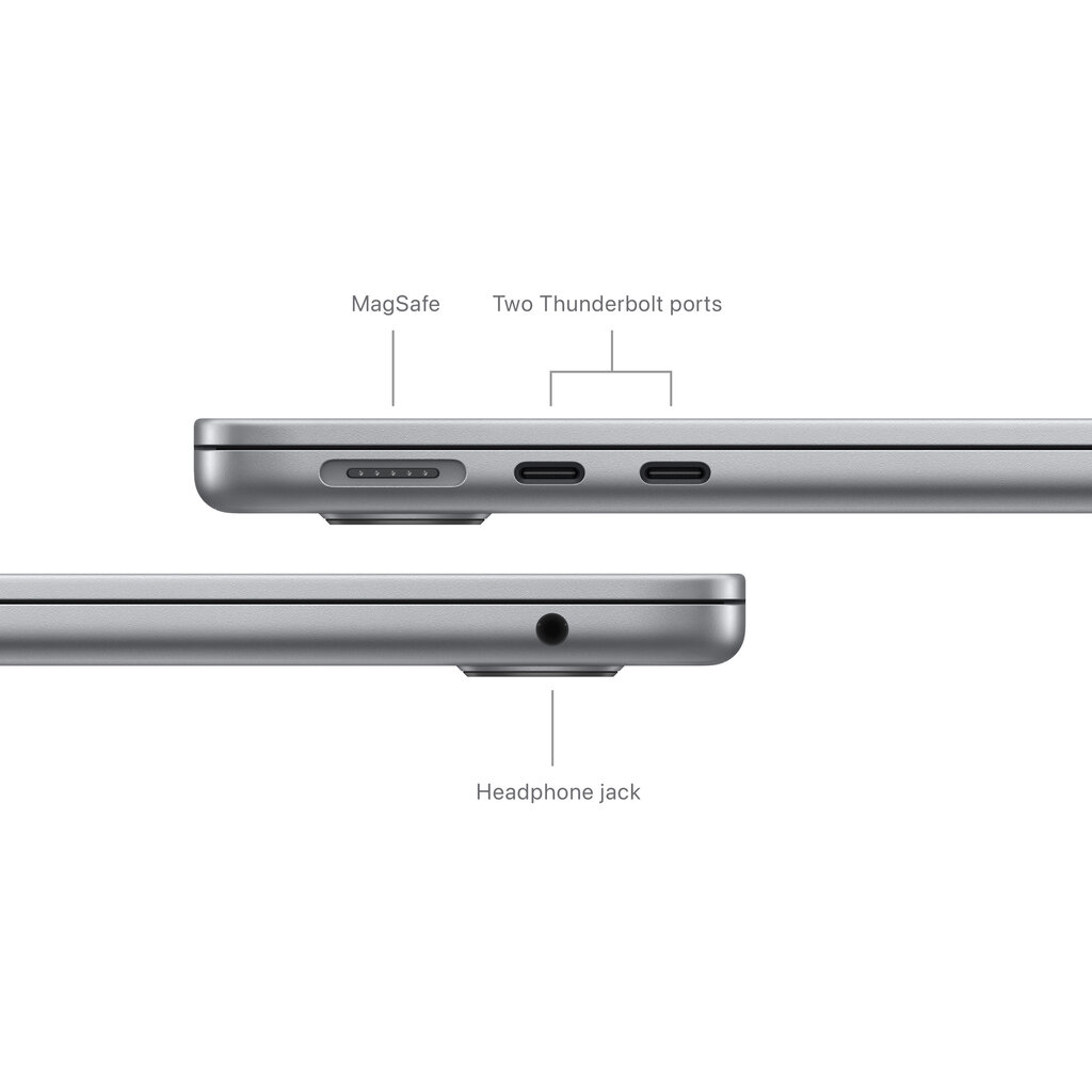 MacBook Air 13" Apple M3 8C CPU 8C GPU/8GB/256GB SSD/Space Grey/SWE - MRXN3KS/A kaina ir informacija | Nešiojami kompiuteriai | pigu.lt