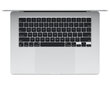 MacBook Air 15" Apple M3 chip with 8-core CPU and 10-core GPU, 8GB, 256GB SSD - Silver - MRYP3KS/A kaina ir informacija | Nešiojami kompiuteriai | pigu.lt