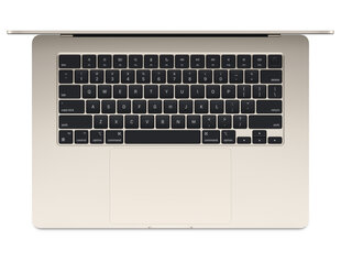 MacBook Air 15" Apple M3 chip with 8-core CPU and 10-core GPU, 8GB, 256GB SSD - Starlight - MRYR3RU/A kaina ir informacija | Nešiojami kompiuteriai | pigu.lt