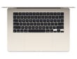 MacBook Air 15" Apple M3 chip with 8-core CPU and 10-core GPU, 8GB, 512GB SSD - Starlight - MRYT3RU/A kaina ir informacija | Nešiojami kompiuteriai | pigu.lt