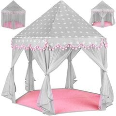 Детская палатка Kruzzel 8772, серо-розовая цена и информация | Детские игровые домики | pigu.lt