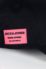 Кепкa Jack & Jones 12249954BLACK-OS, черный цена и информация | Мужские шарфы, шапки, перчатки | pigu.lt