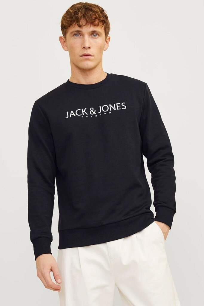 Džemperis vyrams Jack&Jones, juodas kaina ir informacija | Megztiniai vyrams | pigu.lt