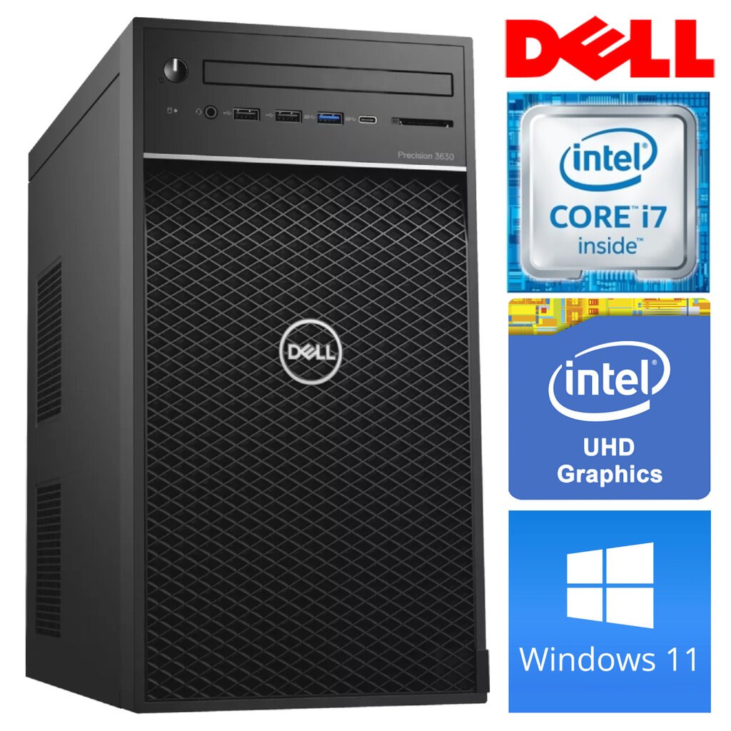 Компьютер DELL 3630 Tower i7-8700K 8GB 1TB SSD M.2 NVME+1TB WIN11Pro цена |  pigu.lt