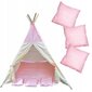 Vaikiška palapinė Alfa Tipi XL, su rožinėmis pagalvėmis цена и информация | Vaikų žaidimų nameliai | pigu.lt