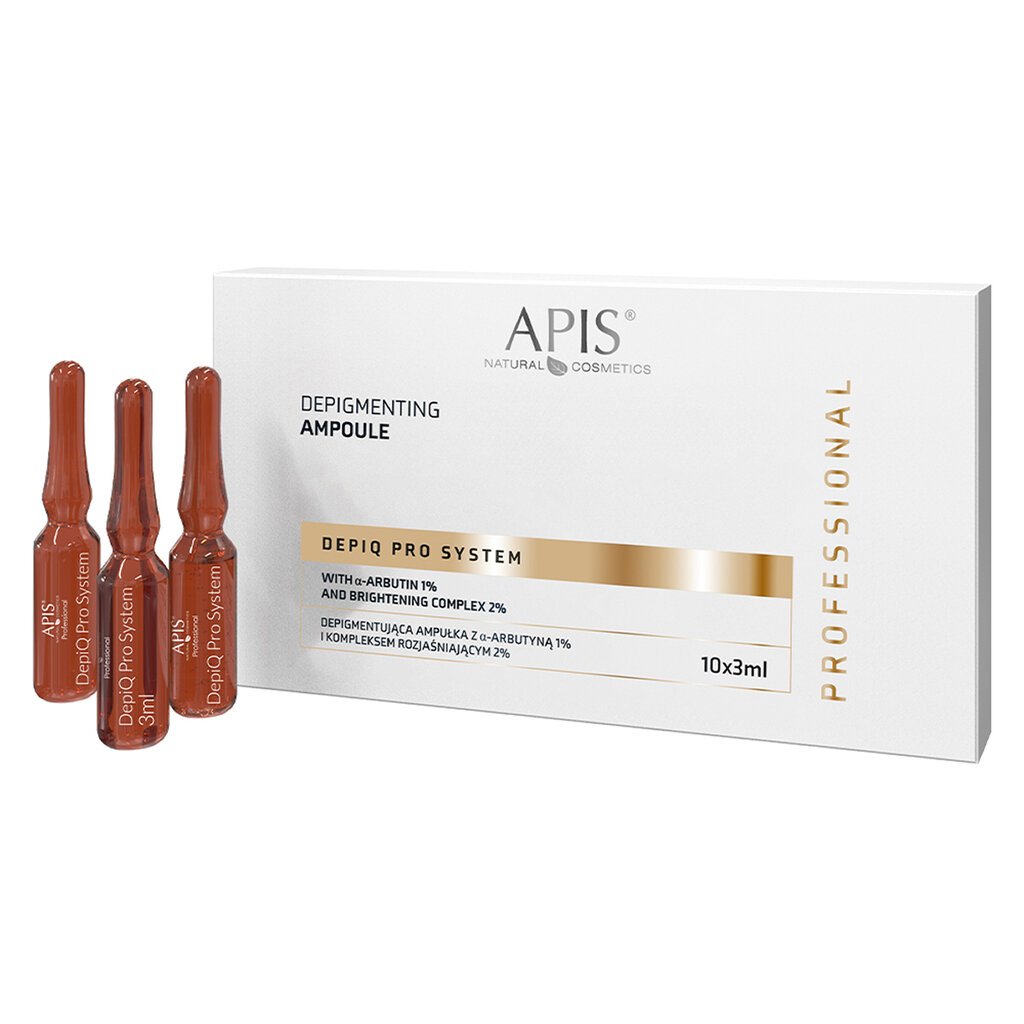 Depigmentuojanti ampulė Apis Depigmenting Ampoule, su α-arbutinu, 10 x 3 ml kaina ir informacija | Veido aliejai, serumai | pigu.lt