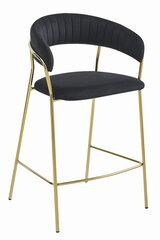 Kėdė Leobert Badia, auksinė/juoda kaina ir informacija | Virtuvės ir valgomojo kėdės | pigu.lt