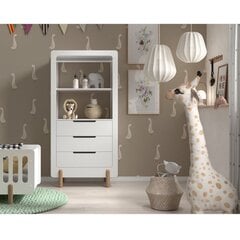 Шкаф для детской комнаты Smile, 88x57x180 см, белый цена и информация | Детские полки | pigu.lt