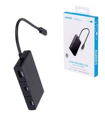 Anker 332 Vielinis USB 3.2 Gen 1 (3.1 Gen 1) Type-C Juoda kaina ir informacija | Adapteriai, USB šakotuvai | pigu.lt