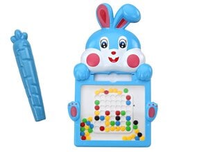 Magnetinė piešimo lenta Lean Toys Hare, mėlyna kaina ir informacija | Lavinamieji žaislai | pigu.lt