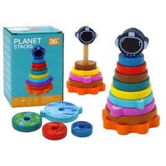 Medinė piramidė Planetos Lean Toys, 10 d. цена и информация | Игрушки для малышей | pigu.lt