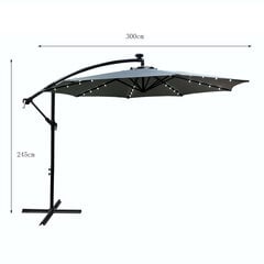 Садовый зонт Akord Milin, серый цена и информация | Зонты, маркизы, стойки | pigu.lt