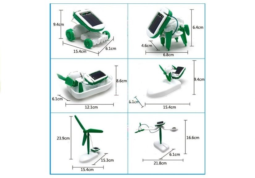Robotas konstruktorius su saulės baterija 6in1 Creative Solar Robot kaina ir informacija | Žaislai berniukams | pigu.lt