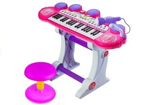 Детское электрическое пианино с 37 клавишами и микрофоном, розовое цена и информация | Развивающие игрушки | pigu.lt