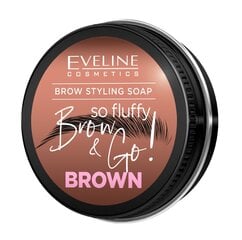 Antakių dažai Eveline Brow & Go! Brown, 25 g цена и информация | Карандаши, краска для бровей | pigu.lt