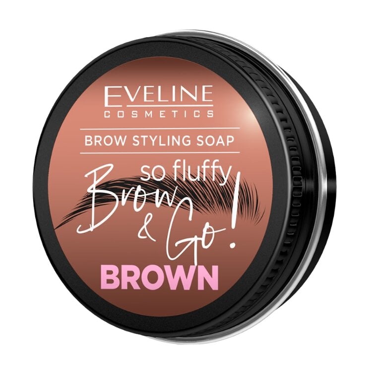 Antakių dažai Eveline Brow & Go! Brown, 25 g kaina ir informacija | Antakių dažai, pieštukai | pigu.lt