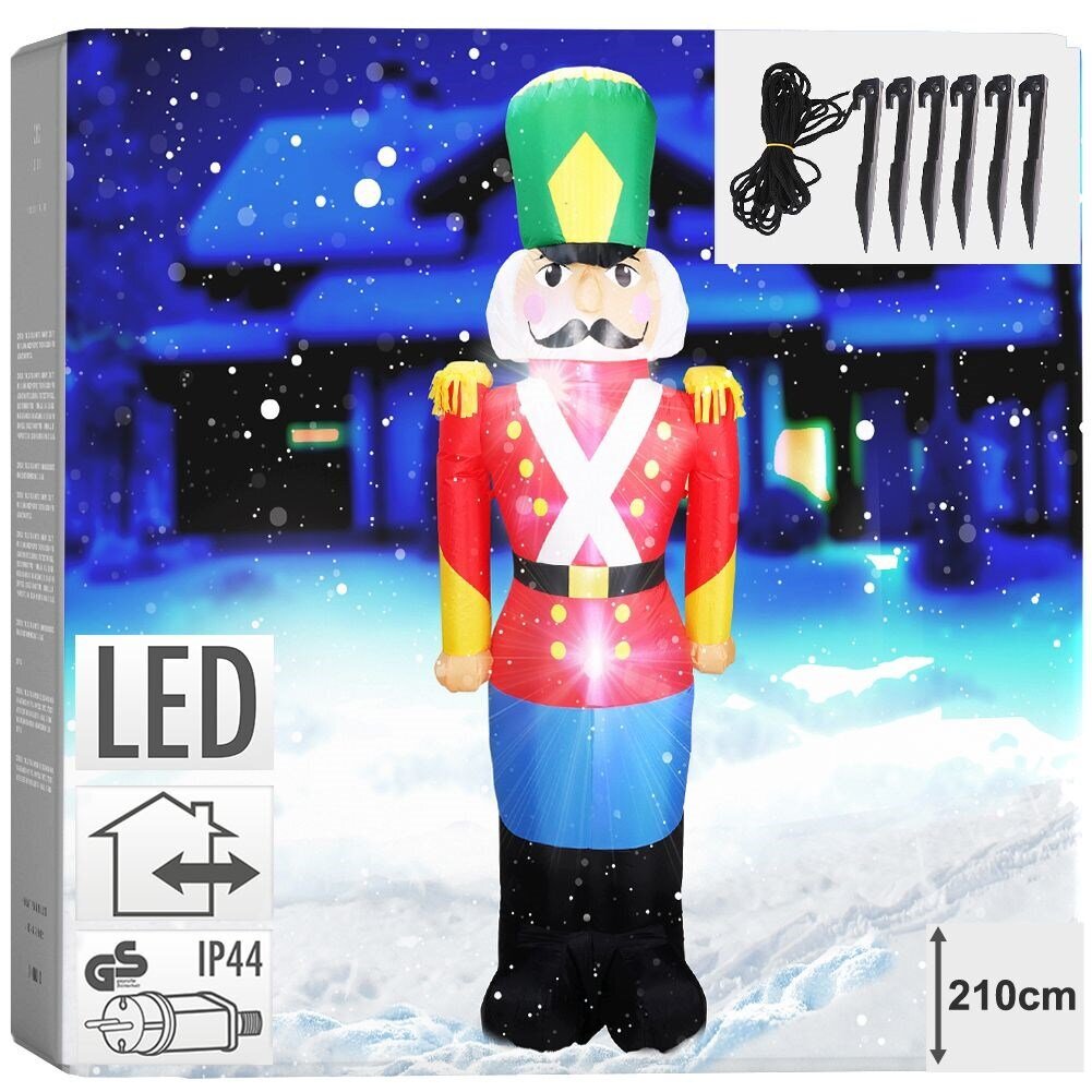 Kalėdinė dekoracija Riešutininkas su LED apšvietimu, 2.1 m kaina ir informacija | Kalėdinės dekoracijos | pigu.lt