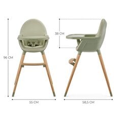 Maitinimo kėdutė Kinderkraft Fini 2, green kaina ir informacija | Maitinimo kėdutės | pigu.lt