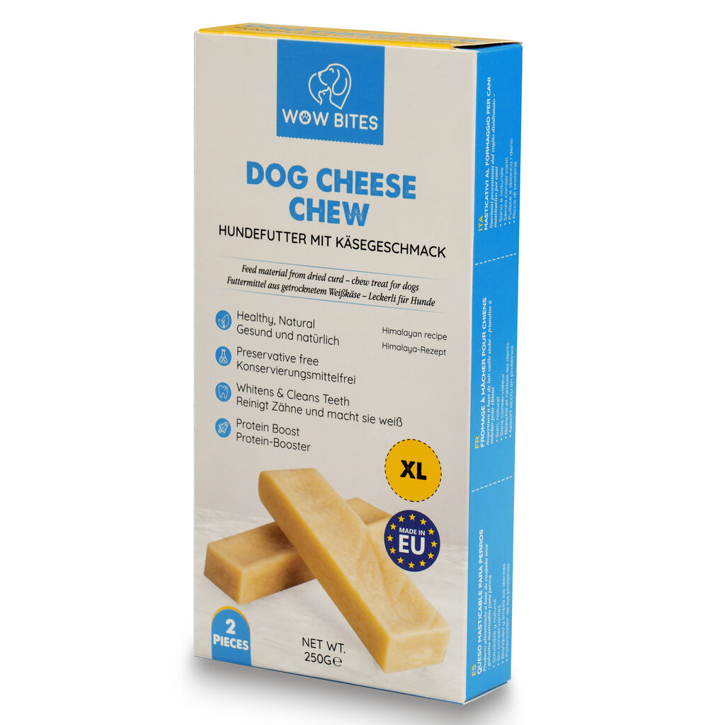 Wow Bites sūrio kaulai šunims, XL, 2 vnt., 250g цена и информация | Skanėstai šunims | pigu.lt