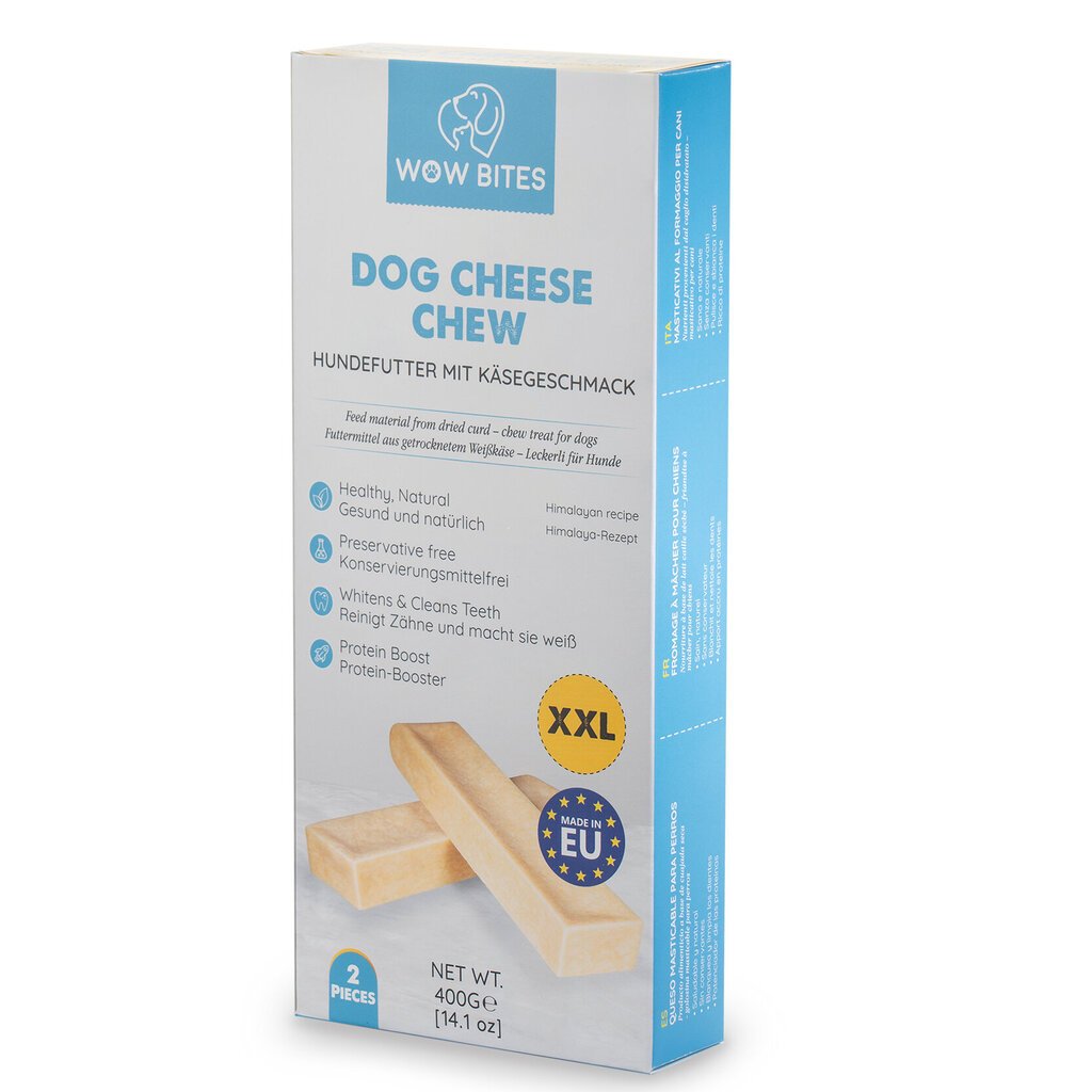 Wow Bites sūrio kaulai šunims, XXL, 2 vnt., 400g цена и информация | Skanėstai šunims | pigu.lt